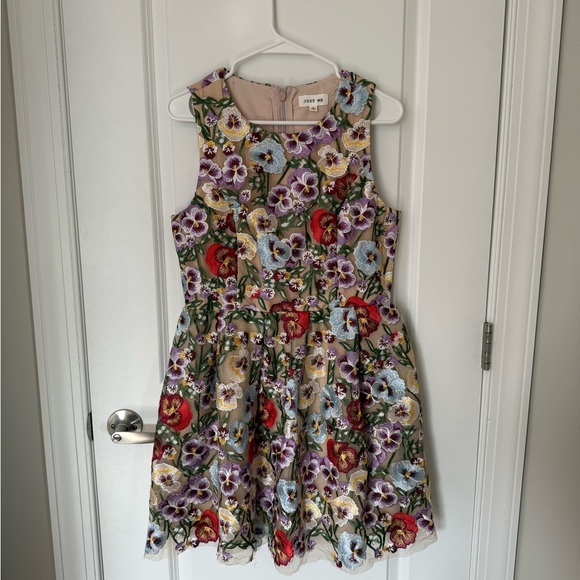 Just Me Multicolor Embroidered Floral Mini Dress - Picture 6 of 11
